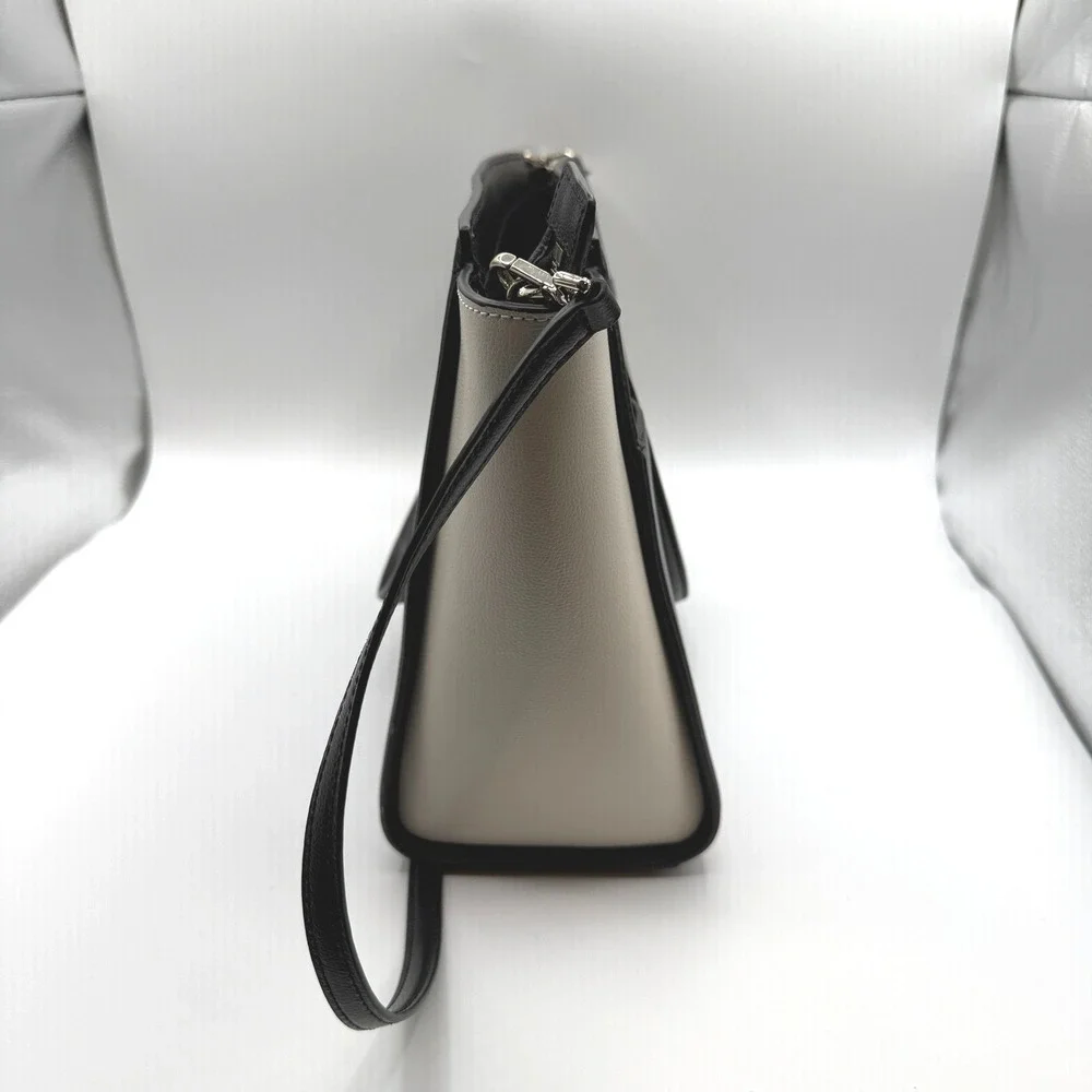 Kate Spade Satchel Women Large Black Colorblock Pebbled Leather Crossbody Tote